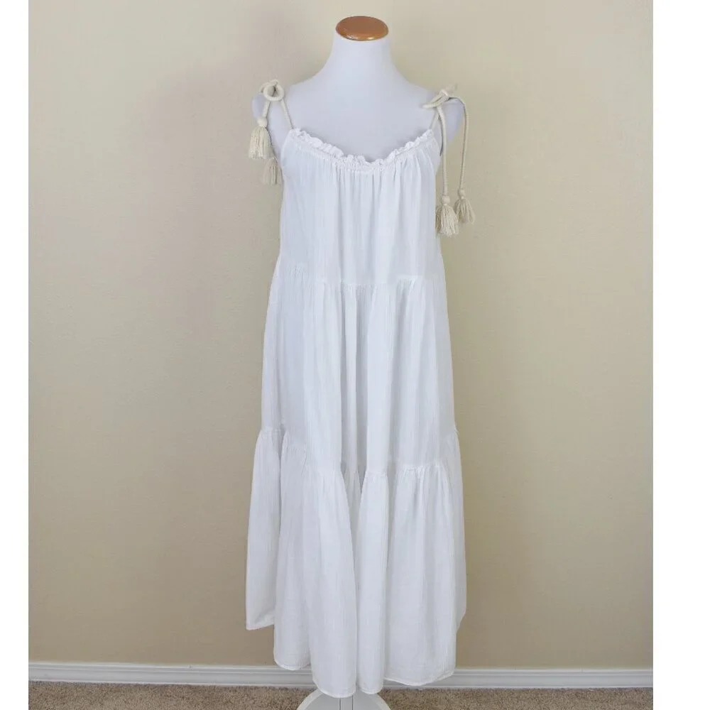 J. Crew Tiered Rope Tie Sundress XXS/XS BR010